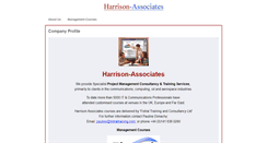 Desktop Screenshot of harrison-associates.co.uk